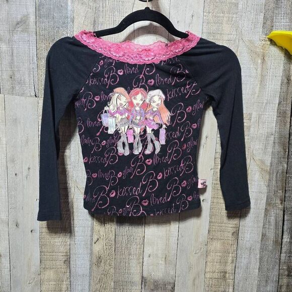 Bratz Other - Bratz Vintage Y2K Black Graphic Tee Girls Medium 7/8 Kidcore Retro 2000s Cartoon